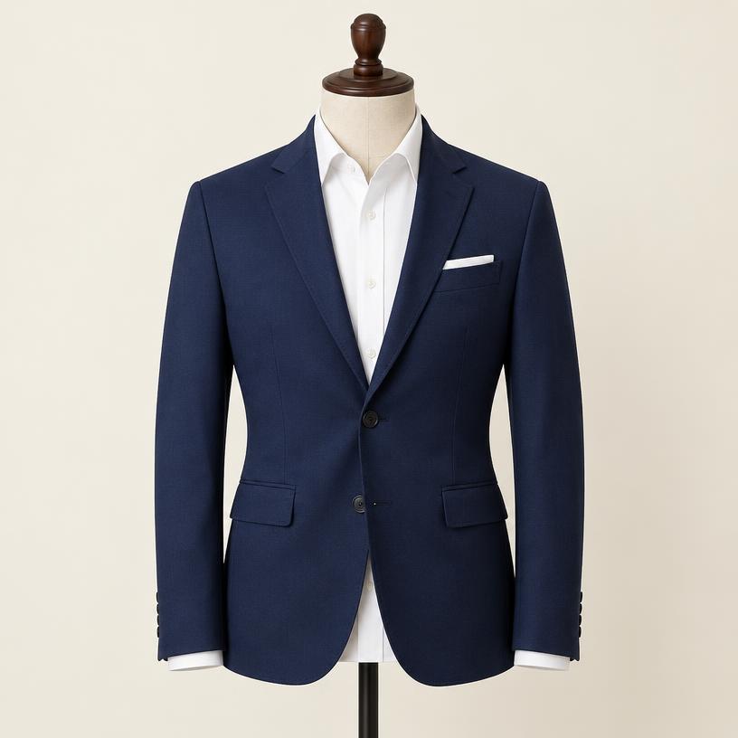 Slim fit navy blazer