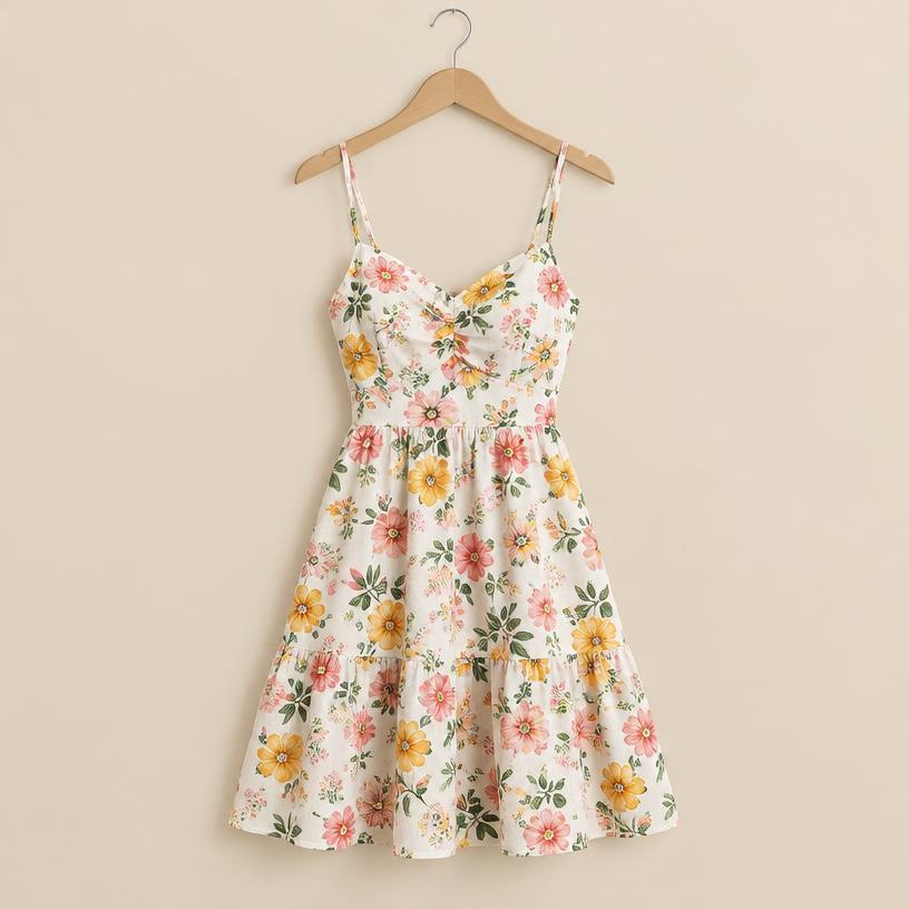 Floral summer midi dress